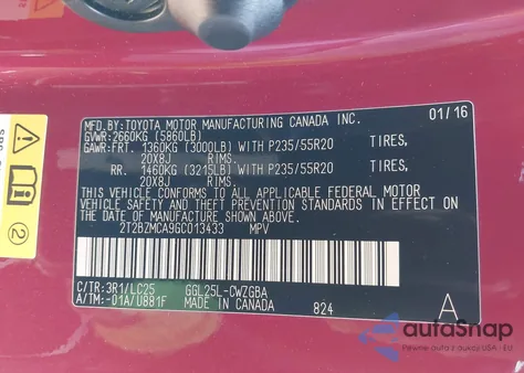 2016 Lexus Rx 350 F Sport from USA, damaged, VIN 2T2BZMCA9GC013433